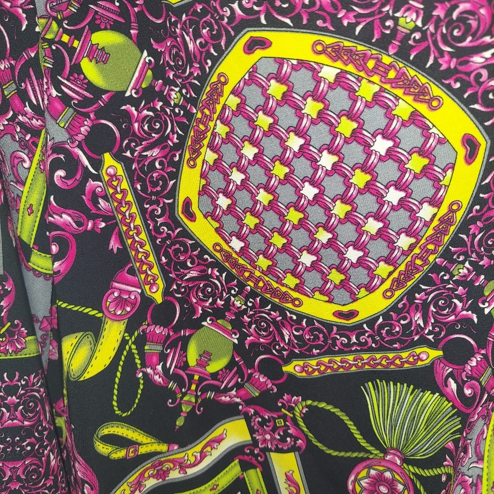 Fashion to Figure Davina Chain print bodysuit wrap-style size 3 plus - Picture 4 of 4